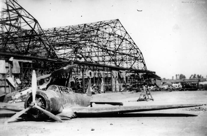 Kanoya Airfield After B-29 Attack 1945