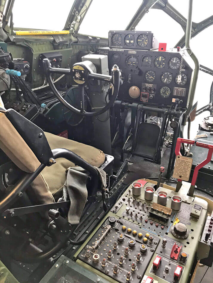 B-29 pilot controls © Kent Vincent