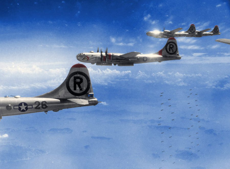 B-29 Bombers Halfway Home - WWII - The Pacific War. Photo: John Potenza. All Rights Reserved.