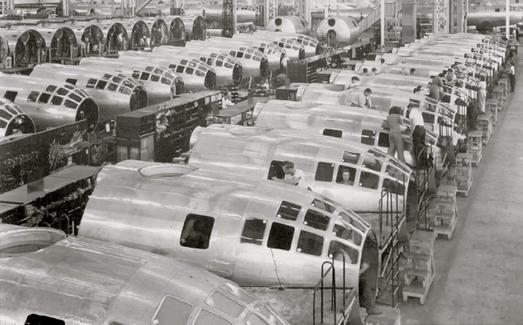 B-29 nose section production Boeing Wichita plant