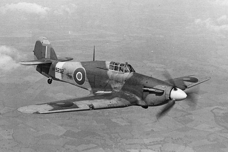 RAF Hawker Hurricane MK 1 fighter, WWII British workhorse against German aircraft